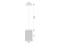 Lámpara Toolight App1810-1Cp Grey