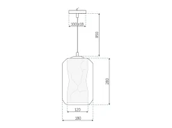 Lámpara Toolight App909-1Cp Marble 18Cm Transparent