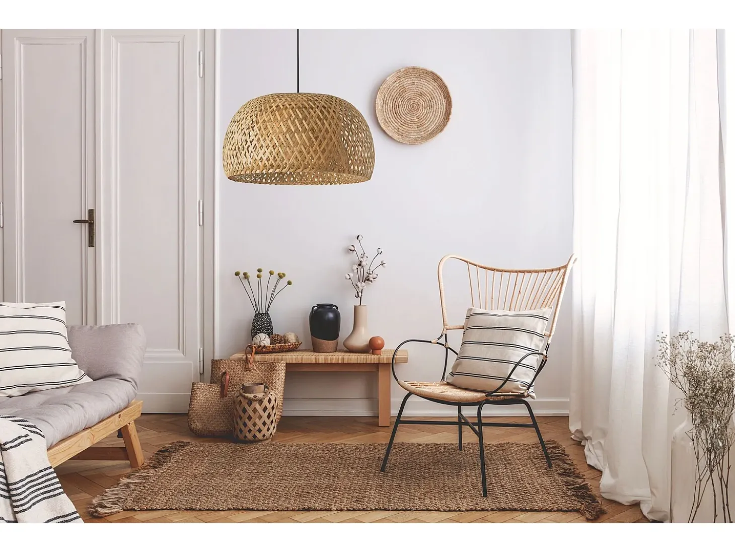 Lámpara Toolight App886-1Cp Natural Boho Brown
