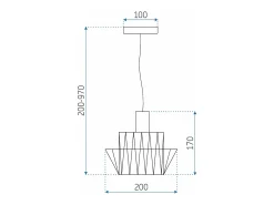 Lámpara Toolight App943-1Cp Set 36Cm Chrome