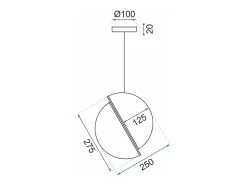 Lámpara Toolight App481-1Cp White Gold