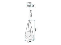 Lámpara Toolight APP1792-1CP White