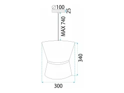 Lámpara Toolight App1504-1Cp White