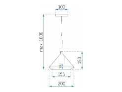 Lámpara Toolight App1004-1Cp White
