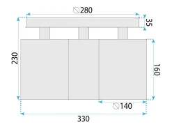 Lámpara Toolight App1819-3Cpr Black