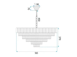 Lámpara Toolight G058-Cp Gold 60Cm