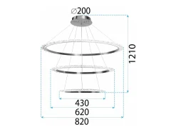 Lámpara Toolight Led App1609-3C Gold