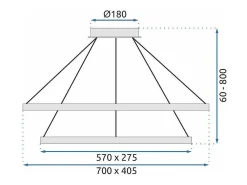 Lámpara Toolight Led App771-3Cp Light Grey
