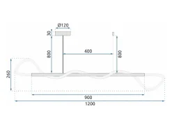 Lámpara Toolight Led App854-Cp Long Gold