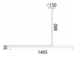 Lámpara Toolight Led App1660-Cp 140Cm Black