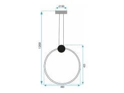 Lámpara Toolight Led App1395-Cp 40Cm Black