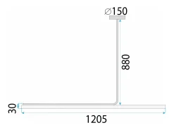 Lámpara Toolight Led App1659-Cp 120Cm Black
