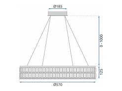 Lámpara Toolight LED APP1568-CP Gold