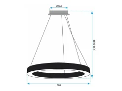 Lámpara Toolight Led App1282-1Cp Black