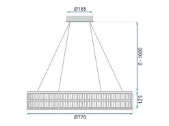 Lámpara Toolight LED APP1569-CP Gold