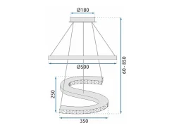 Lámpara Toolight Led App773-2Cp Light Grey