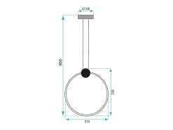 Lámpara Toolight Led App1394-Cp 30Cm Brush Gold