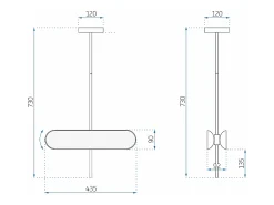 Lámpara Toolight Led App832-Cp Gold
