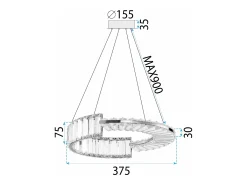 Lámpara Toolight Led App1527-Cp40 Chrome