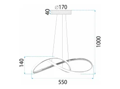 Lámpara Toolight Led App1601-Cp Gold