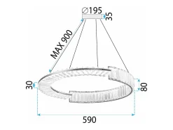 Lámpara Toolight Led App1529-Cp60 Chrome