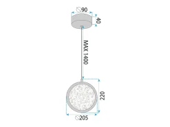Lámpara Toolight LHJ100-1CP Gold