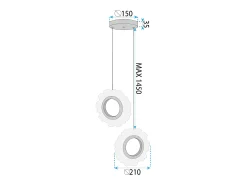 Lámpara Toolight LHJ103-2CP Gold