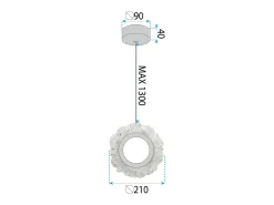 Lámpara Toolight LHJ102-1CP Gold