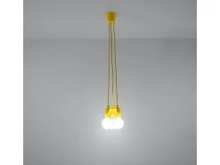 Lámparas colgantes Astis moderno de CLORURO DE POLIVINILO - 3 fuentes luminosas 4000K - L.15 x A.90 cm - amarillo