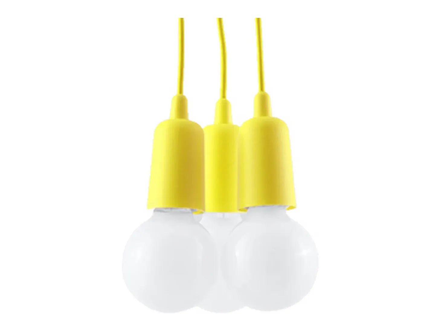 Lámparas colgantes Astis moderno de CLORURO DE POLIVINILO - 3 fuentes luminosas 4000K - L.15 x A.90 cm - amarillo