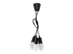 Lámparas colgantes Astis moderno de CLORURO DE POLIVINILO - 3 fuentes luminosas 4000K - L.15 x A.90 cm - negro