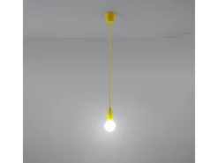 Lámparas colgantes Astis moderno de CLORURO DE POLIVINILO - 1 fuentes luminosas 4000K - L.9 x A.90 cm - amarillo