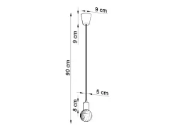 Lámparas colgantes Astis moderno de CLORURO DE POLIVINILO - 1 fuentes luminosas 4000K - L.9 x A.90 cm - amarillo