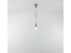 Lámparas colgantes Astis moderno de CLORURO DE POLIVINILO - 1 fuentes luminosas 3000K - L.9 x A.90 cm - gris