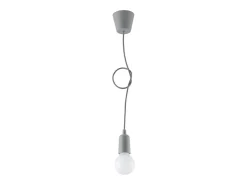 Lámparas colgantes Astis moderno de CLORURO DE POLIVINILO - 1 fuentes luminosas 3000K - L.9 x A.90 cm - gris
