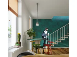 Lámparas colgantes Astis moderno de CLORURO DE POLIVINILO - 1 fuentes luminosas 3000K - L.9 x A.90 cm - gris