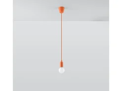 Lámparas colgantes Astis moderno de CLORURO DE POLIVINILO - 1 fuentes luminosas 3000K - L.9 x A.90 cm - naranja