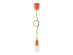 Lámparas colgantes Astis moderno de CLORURO DE POLIVINILO - 1 fuentes luminosas 4000K - L.9 x A.90 cm - naranja