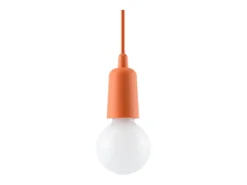 Lámparas colgantes Astis moderno de CLORURO DE POLIVINILO - 1 fuentes luminosas 4000K - L.9 x A.90 cm - naranja
