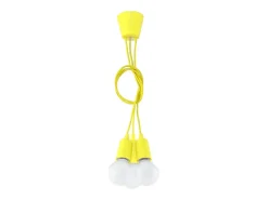 Lámparas colgantes Astis moderno de CLORURO DE POLIVINILO - 3 fuentes luminosas 3000K - L.15 x A.90 cm - amarillo