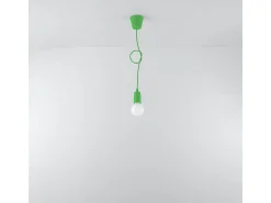 Lámparas colgantes Astis moderno de CLORURO DE POLIVINILO - 1 fuentes luminosas 3000K - L.9 x A.90 cm - verde