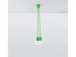 Lámparas colgantes Astis moderno de CLORURO DE POLIVINILO - 3 fuentes luminosas 3000K - L.15 x A.90 cm - verde