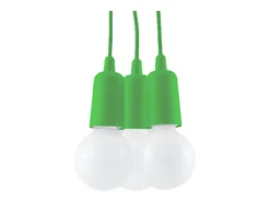 Lámparas colgantes Astis moderno de CLORURO DE POLIVINILO - 3 fuentes luminosas 4000K - L.15 x A.90 cm - verde