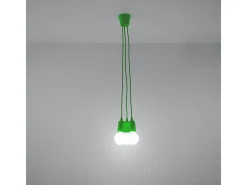 Lámparas colgantes Astis moderno de CLORURO DE POLIVINILO - 3 fuentes luminosas 4000K - L.15 x A.90 cm - verde