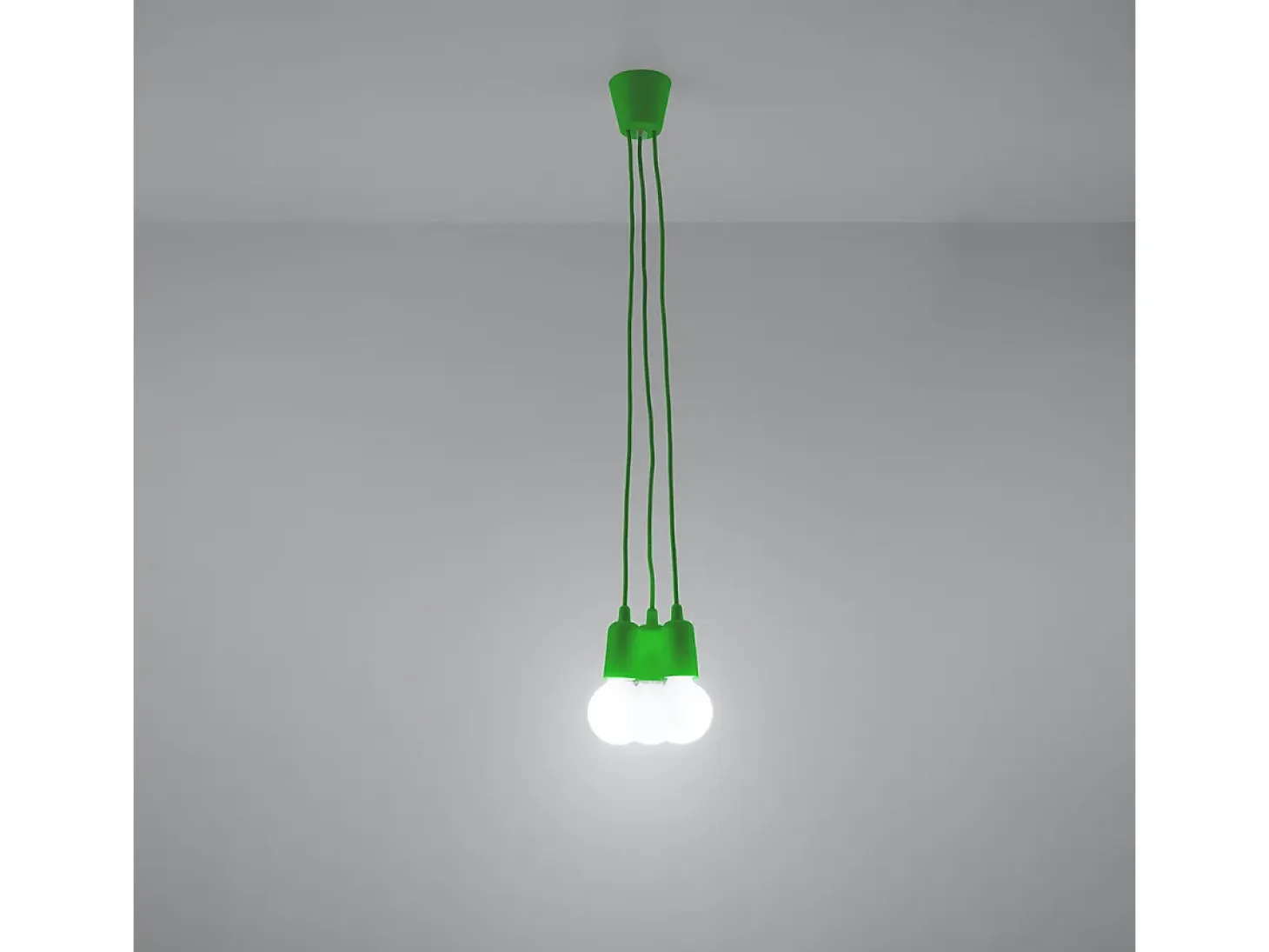Lámparas colgantes Astis moderno de CLORURO DE POLIVINILO - 3 fuentes luminosas 4000K - L.15 x A.90 cm - verde