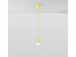 Lámparas colgantes Astis moderno de CLORURO DE POLIVINILO - 1 fuentes luminosas 3000K - L.9 x A.90 cm - amarillo