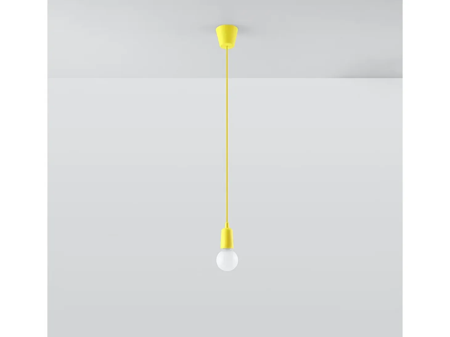 Lámparas colgantes Astis moderno de CLORURO DE POLIVINILO - 1 fuentes luminosas 3000K - L.9 x A.90 cm - amarillo