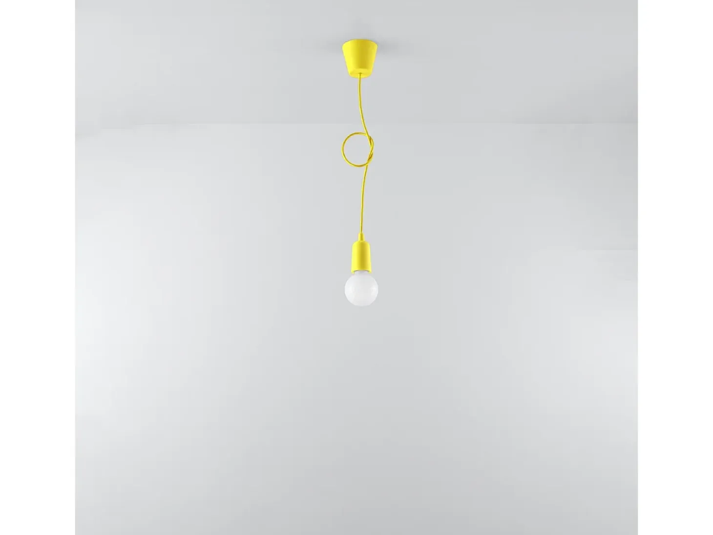 Lámparas colgantes Astis moderno de CLORURO DE POLIVINILO - 1 fuentes luminosas 3000K - L.9 x A.90 cm - amarillo