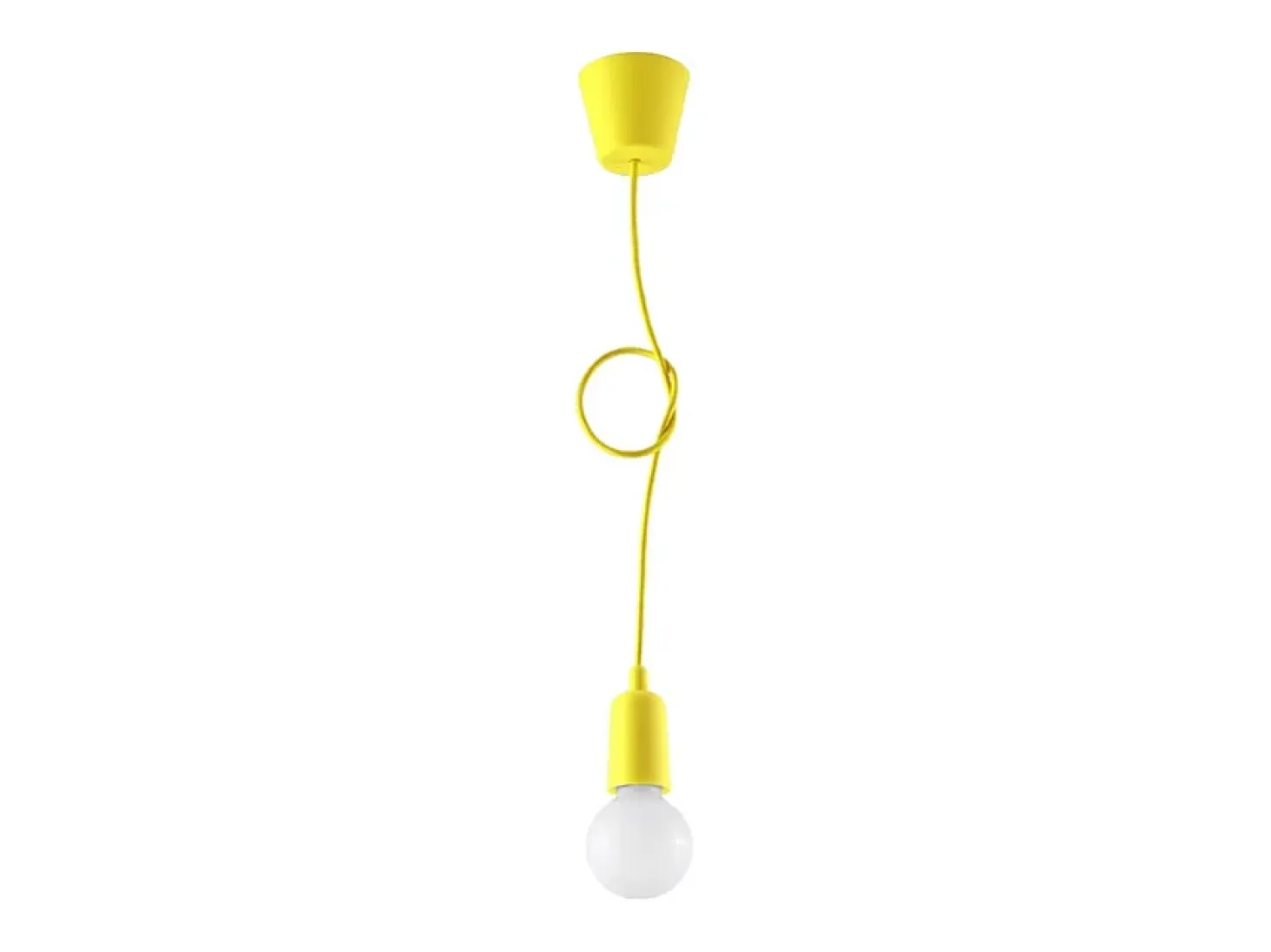 Lámparas colgantes Astis moderno de CLORURO DE POLIVINILO - 1 fuentes luminosas 3000K - L.9 x A.90 cm - amarillo