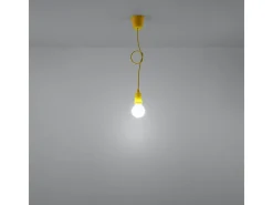 Lámparas colgantes Astis moderno de CLORURO DE POLIVINILO - 1 fuentes luminosas 3000K - L.9 x A.90 cm - amarillo